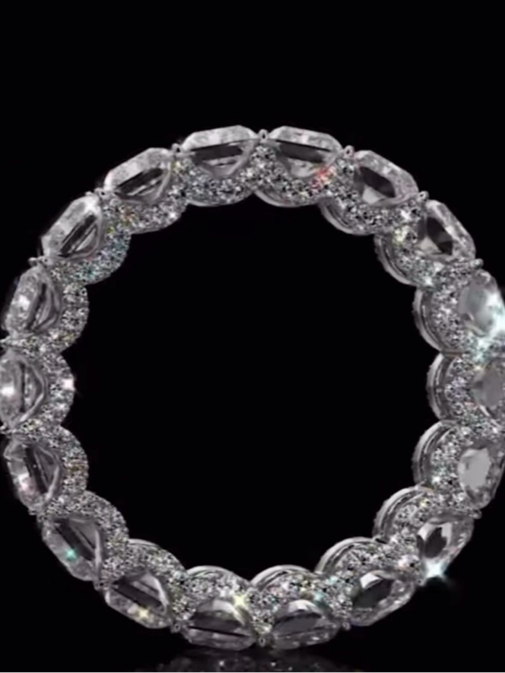 Radiant White Diamond Eternity Band - Women Jewelry - Picture 3 of 4